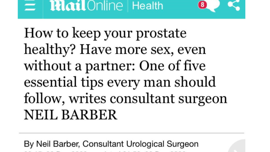 Daily Mail features Aquablation and NICE guidance for standard procedure guidelines on the NHS