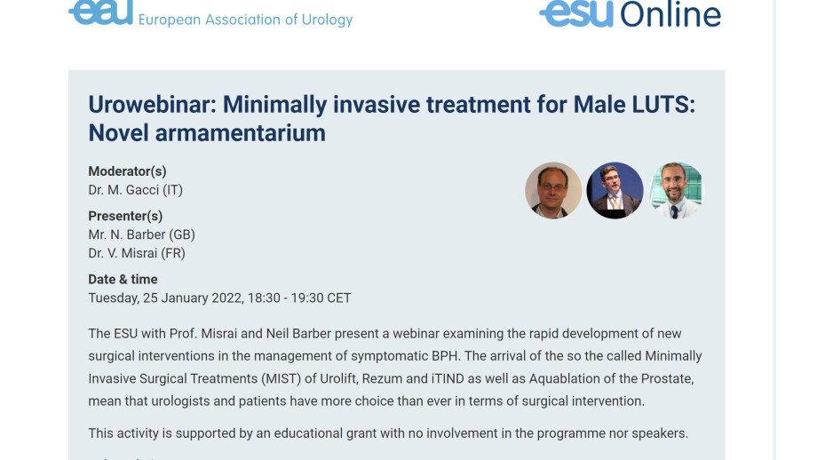 European School of Urology Webinar