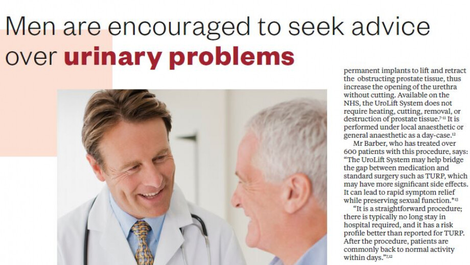 Encourage Men to seek help for their Urological problems