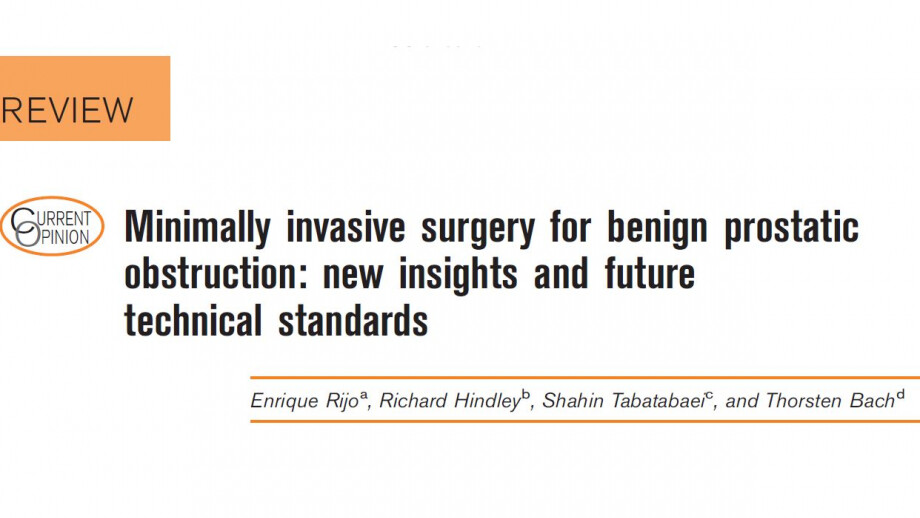 Review of the latest Minimally Invasive Procedures for treating BPH